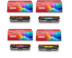 INKFIND 069H tonercartridge voor Canon 069H Canon069 Canon069H tonercartridge multipack 4 stuks (Zwart x 1, Cyaan x 1, Magenta x… - 4-pack BK/C/M/Y