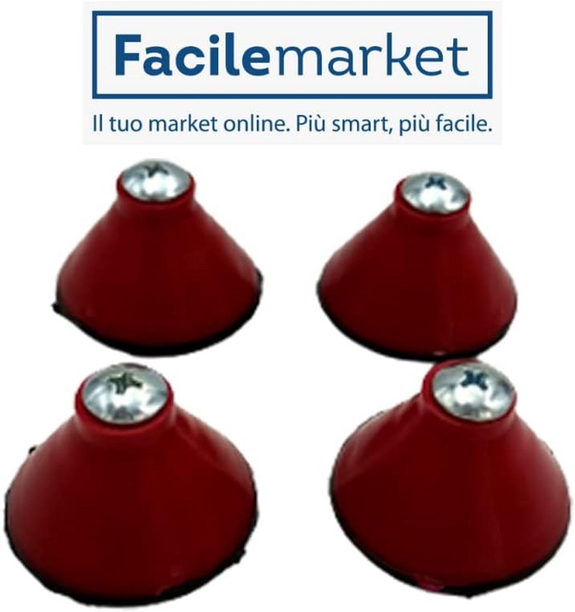 Reserve Voeten Rood voor Diverse Snijmachines (4 stuks)