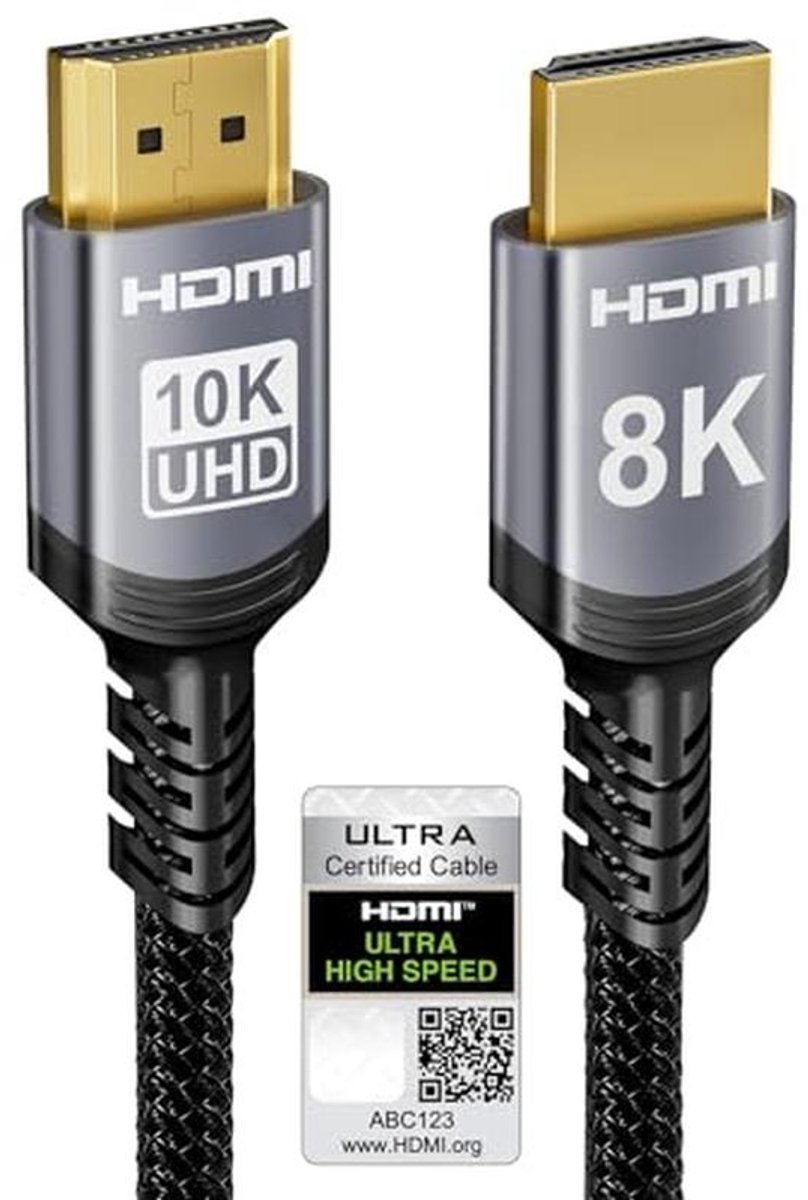HDMI 2.1 Kabel 3M - Ultra Hoge Snelheid 48Gbps met 8K en 4K ondersteuning