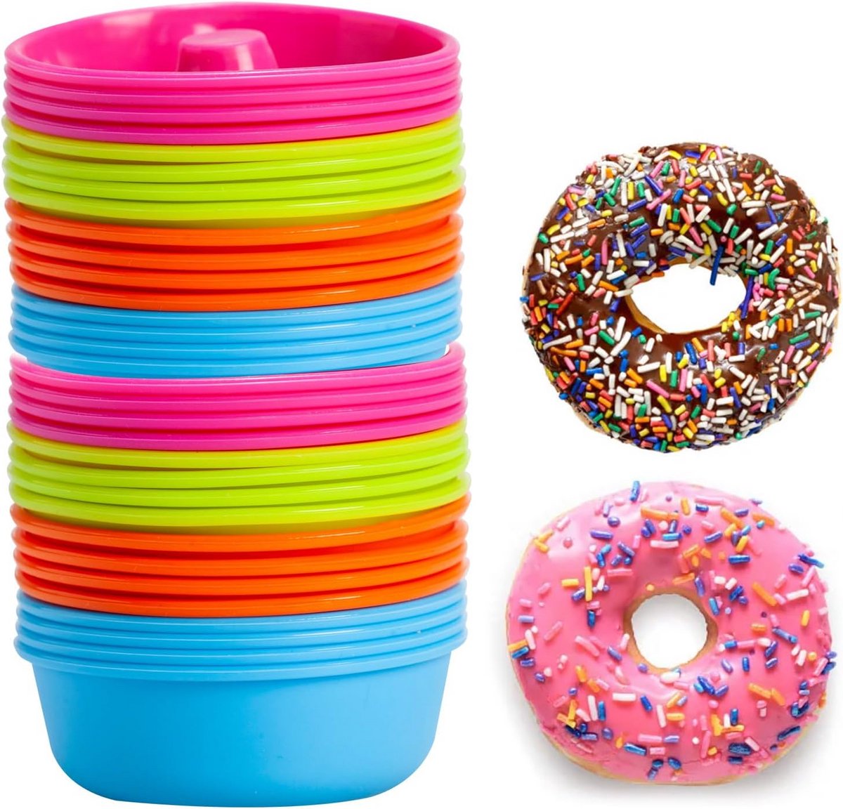 32-Delige Siliconen Donut Vormpjes – BPA-Vrij Bakvorm voor Oven & Airfryer