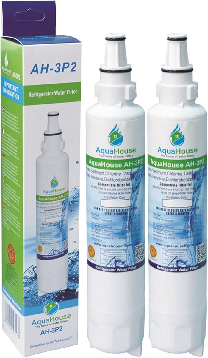 2x Universeel Waterfilter Compatibel met AP2-C401-SG voor Waterkokers en Koffiezetapparaten