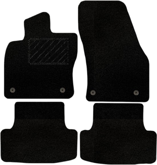 Tip-it - Jeu de tapis de voiture Skoda Karoq (NU7, ND7) 2017 - 2024 - Ajustement parfait - 4 pièces