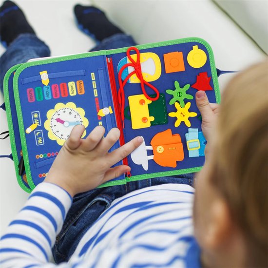 Peuter Busy Board, Montessori Speelgoed, Druk Boek Leerzaam Sensorisch Speelgoed voor Peuters, Peuter Reis Educatief Speelgoed, Leer Fijne Motoriek, Verjaardags voor Meisjes Jongens, Stijl A van Merkloos — afbeelding 5