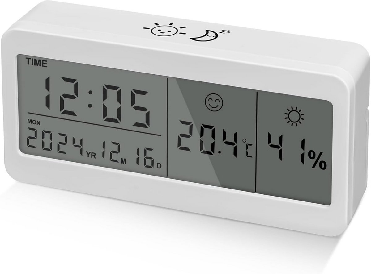 Digitale Wekker met Weekendmodus, Snooze en Binnentemperatuur Weergave