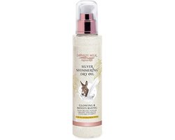 Donkey Milk Silver Shimmering Dry Oil – Luxe Droge Olie met Ezelsmelk & Zilveren Glow voor Huid en Haar 100ml
