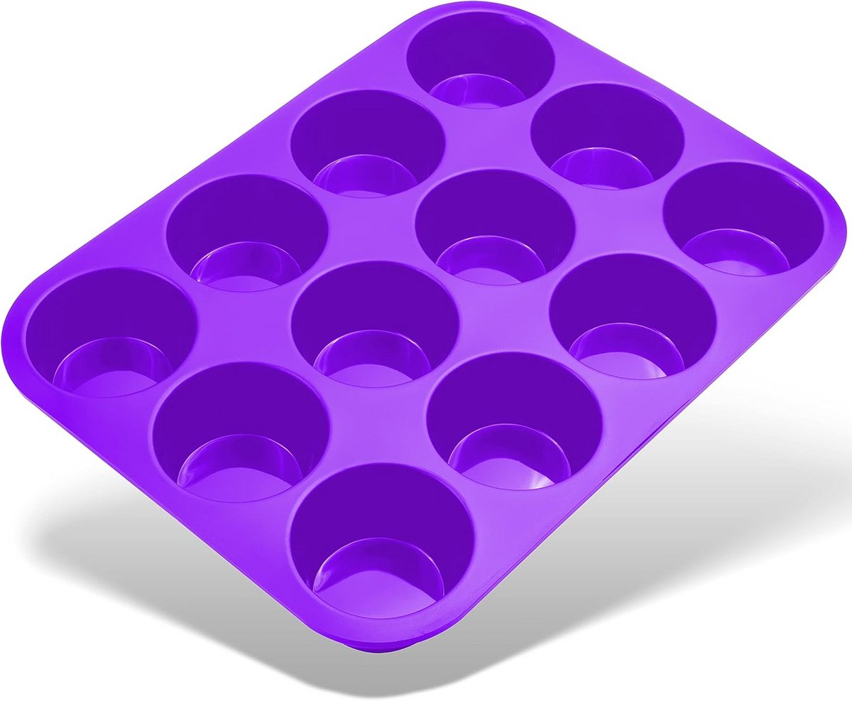 Siliconen Muffin Bakvorm 12 Cavity - Perfect voor Cupcakes en Brownies