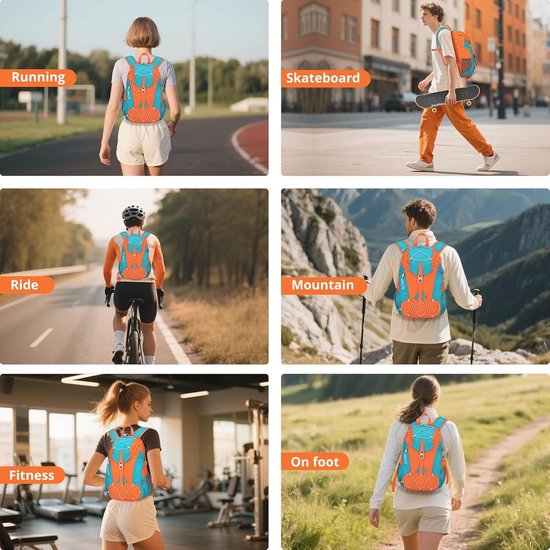 Housse De Pluie Pour Sac à Dos 30-50 Litres - Imperméable 2000mm - Bandes Réfléchissantes - Ultra Légère - Randonnée, Vélo, Voyage - 7