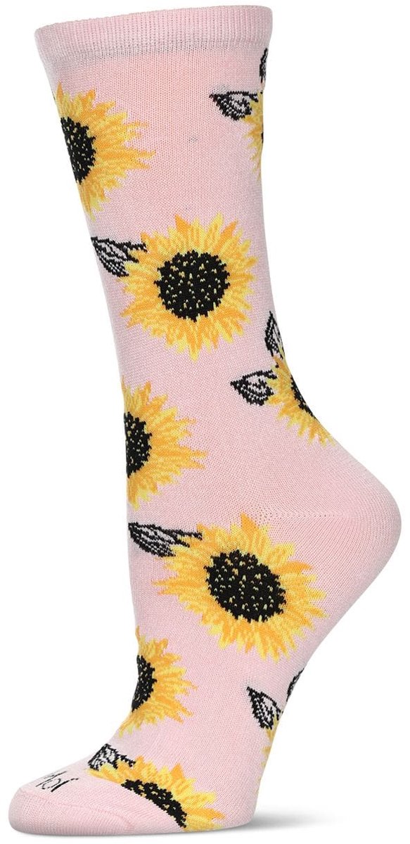Sunflower Bamboo Dames Crew sokken - 2 Paar - Olive / Powder Pink Maat 9-11