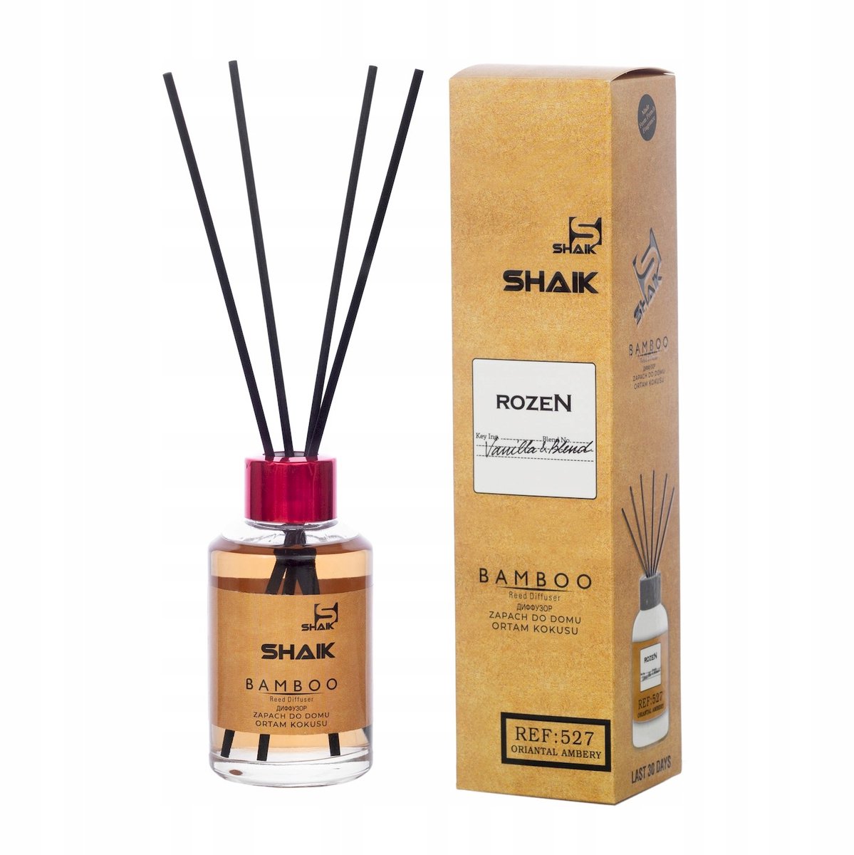 SHAIK Rozen Vanille & Blend Geurverspreider met Stokjes 115 ml