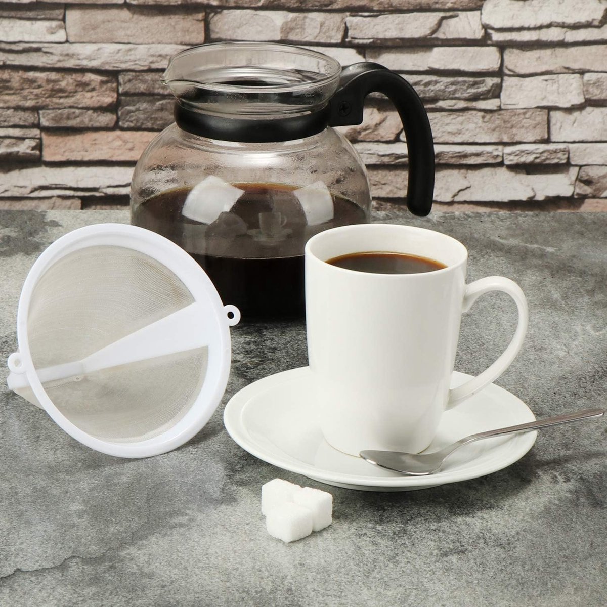 Candala 2x continu koffiefilter in maat 4 - herbruikbaar permanent fil