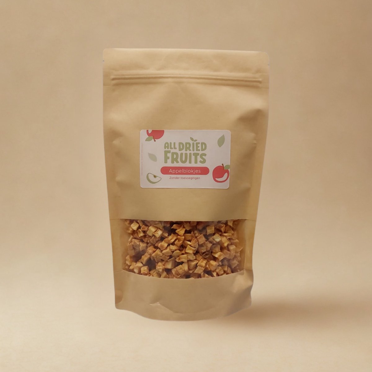All Dried Fruits - Gedroogde appelblokjes - Gedroogde Appel Blokjes - 100 gram