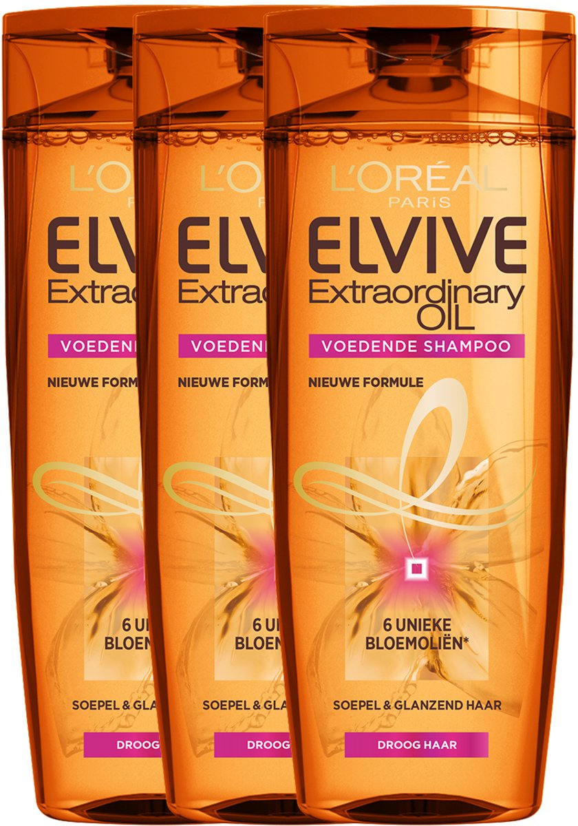 Bol.com Elvive Extraordinary Oil Shampoo 3 x 250 ml aanbieding