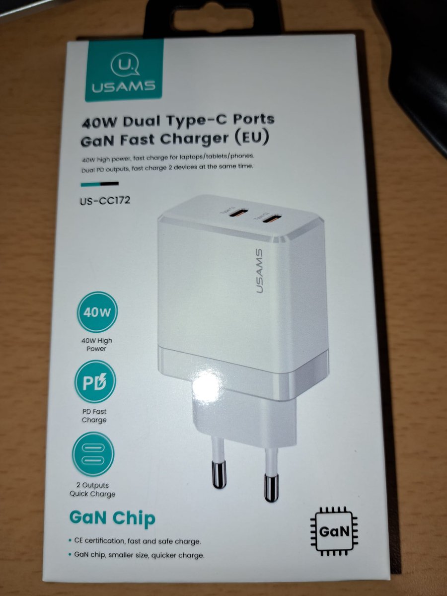 40W Dual Type-C Ports GaN Fast Charger