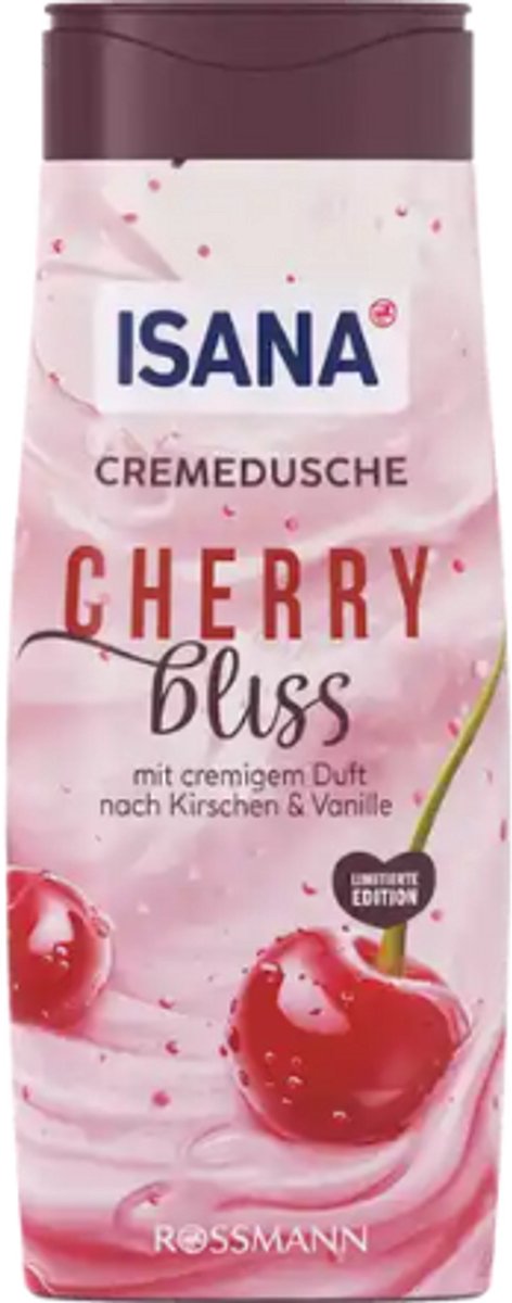 Winter Douchegel Cherry Bliss - Isana | 1x 300ml - Vanille & Kers | Crèmedouche - Kerst Douchegel - Limited Edition 2025