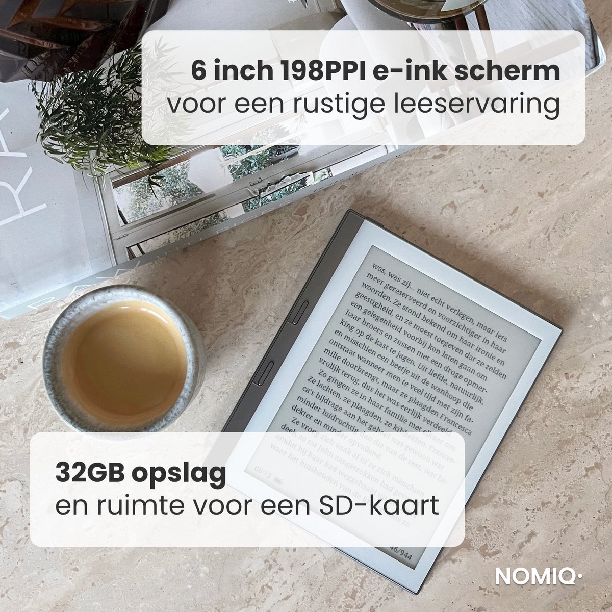 Nomiq Booq Go E-reader - Inclusief beschermhoes - 6 inch - afbeelding 2