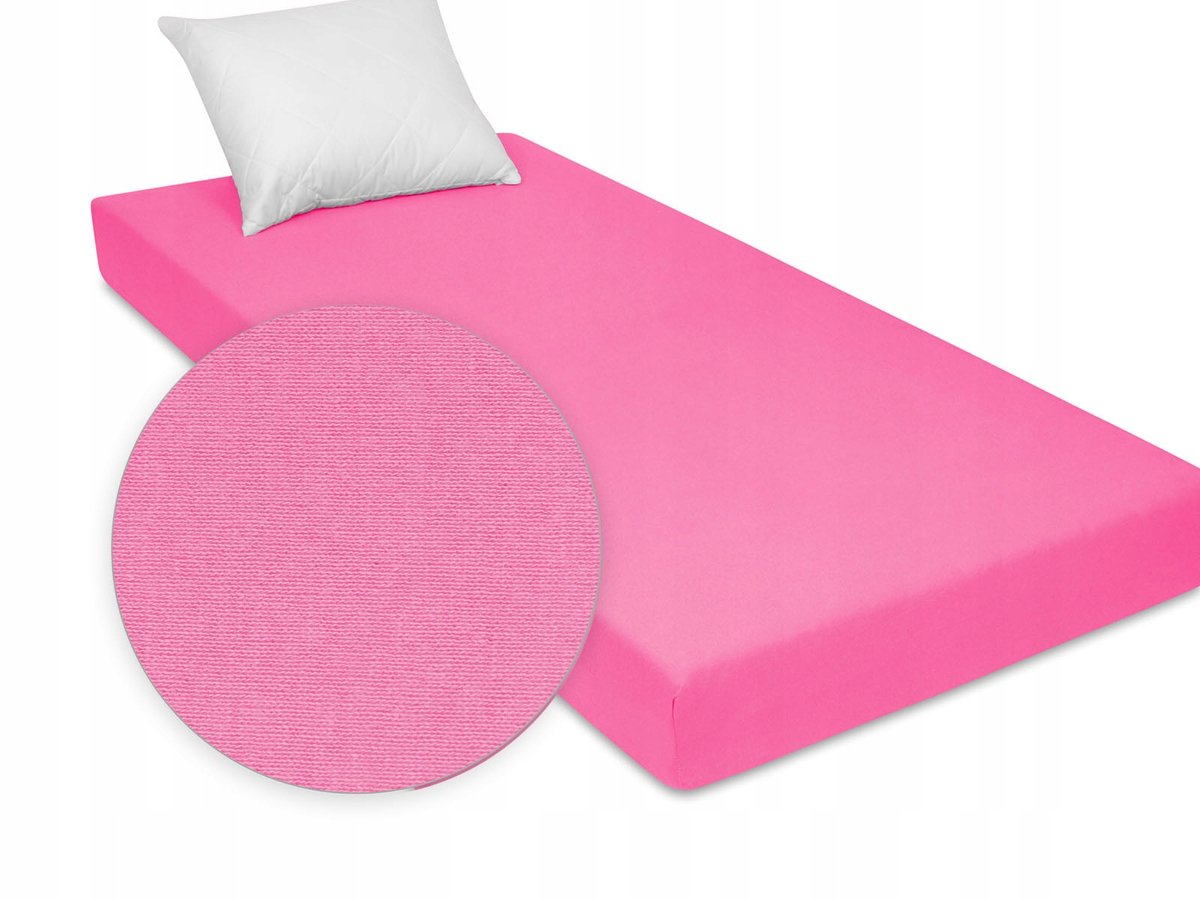 Jersey Hoeslaken Roze 80x190 cm met Elastiek