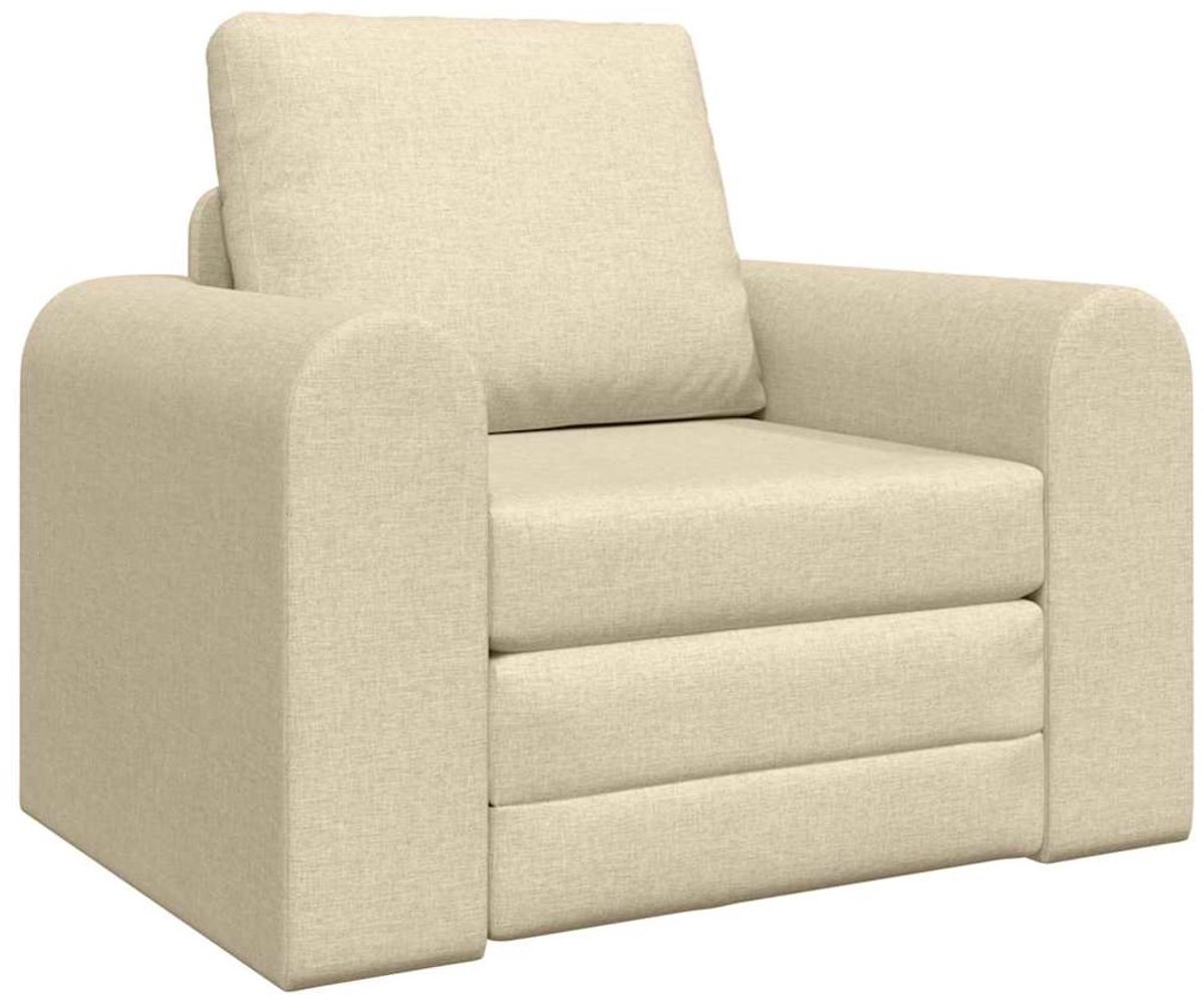 Slaapstoel - Uitklapbaar - Slaapbank - Logeerbed - Zetelbed - Slaapfauteuil - Vouwbed - 1 persoons - Zeer comfortabel - Crème