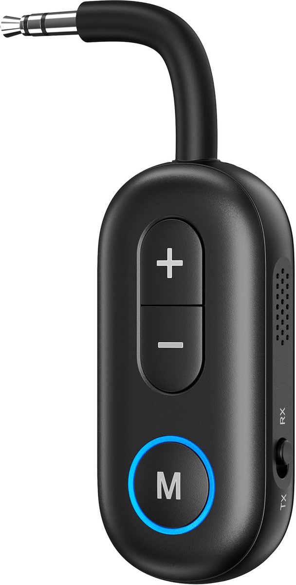 Ynkkvre - Bluetooth 5.4-ontvanger/zender - Bluetooth auto audio adapter - Bluetooth Receiver - Dual Mode TX & RX - Bluetooth 5.4 Lagere Latentie - 14 Uur Speeltijd - Universele AUX Compatibiliteit - Type-C Opladen