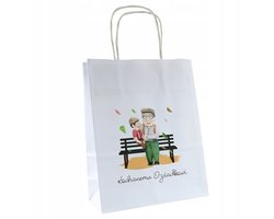 Papieren Cadeautas voor Opa - 18x8x22cm - Speciaal Ontwerp