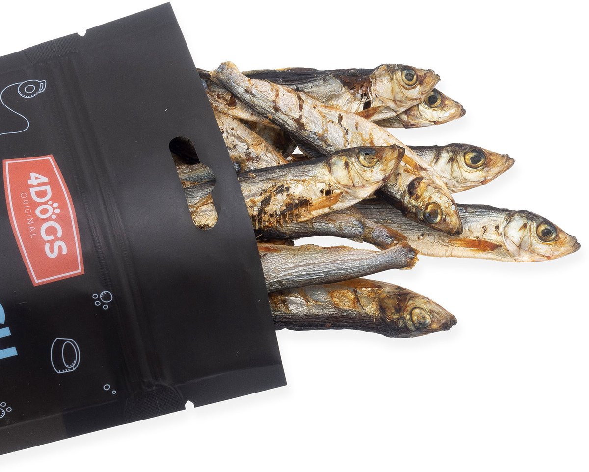 4DOGS – Gedroogde sprotjes – 85 g – Natuurlijk – Rijk aan omega-3