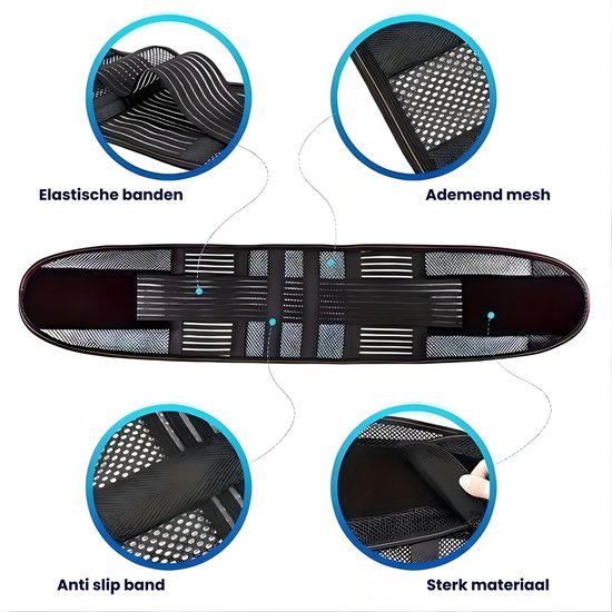 Rugbrace - Onderrug - Maat M - Rugband met Baleinen - Rug Brace voor ...