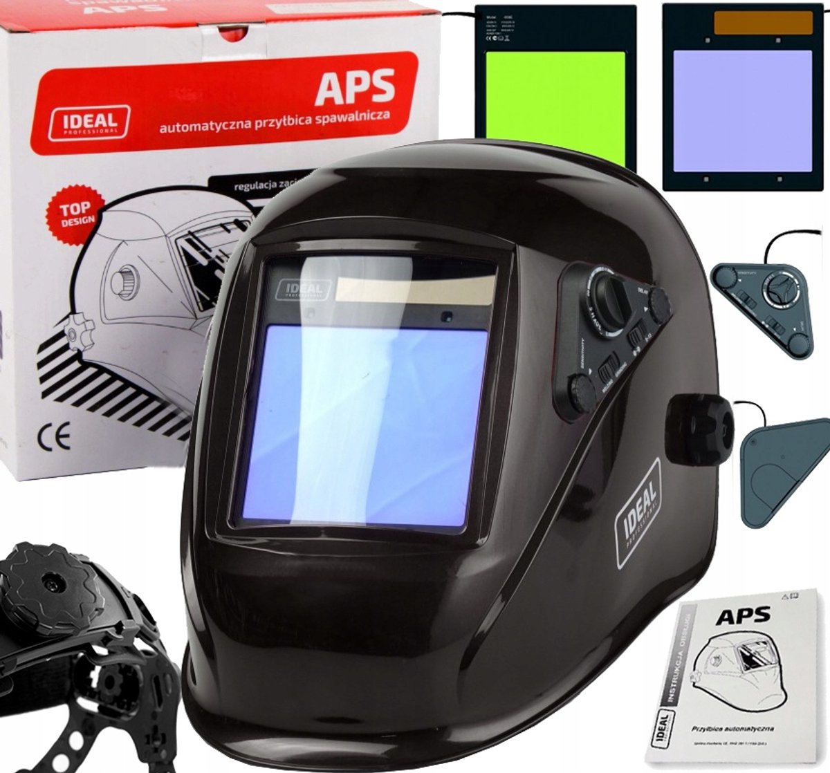 Automatische lashelm IDEAL APS-958E Zwart MIG TIG MMA