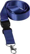 Ecorare - Keycord - Blauw - Handige kliksluiting - Zacht nylon sleutelkoord - 50 cm