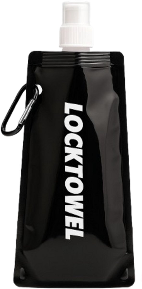 Opvouwbare WaterFles - Zwart - LockTowel