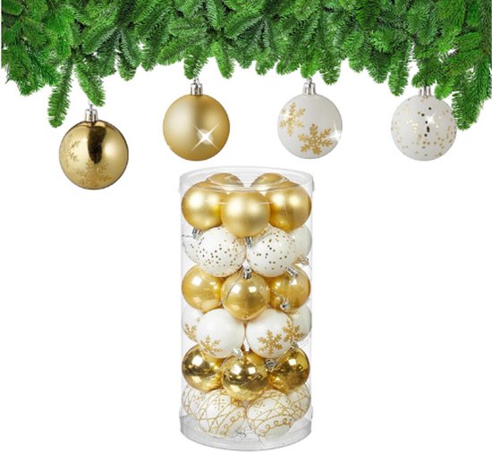Krist Kerstballen - 12x - Oranje - Kunststof - 3 Cm - Mix