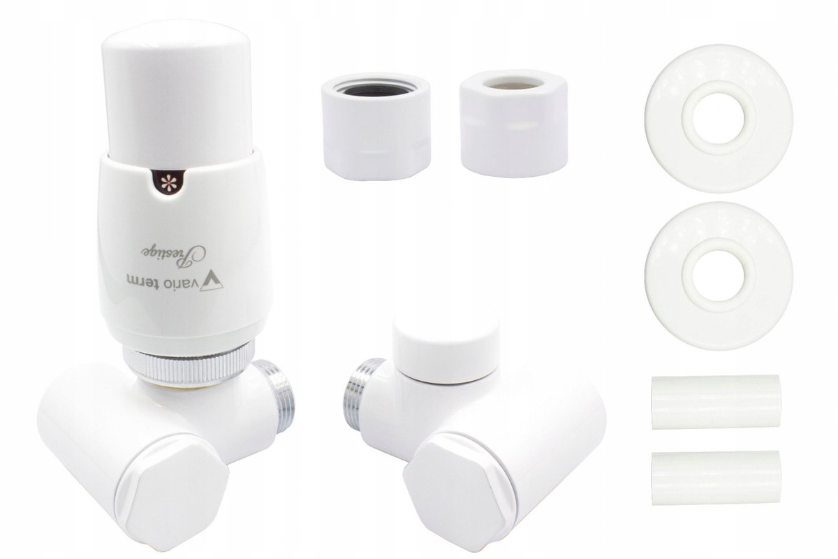 Vario Term Integra Thermostatische Radiatorafsluiter Set Wit Links Cu
