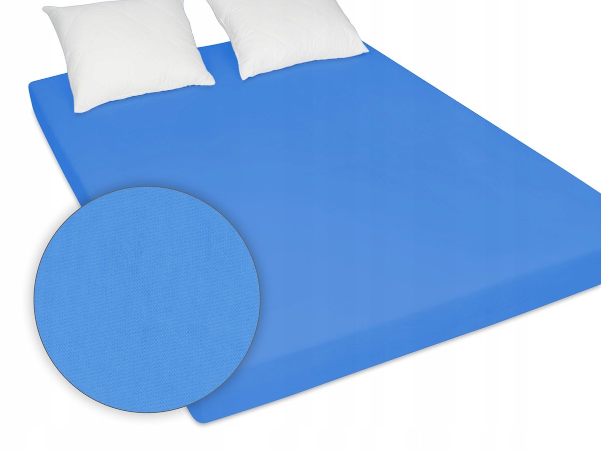 Dikte Jersey Hoeslaken met Elastiek 160x200 cm - Saffierblauw