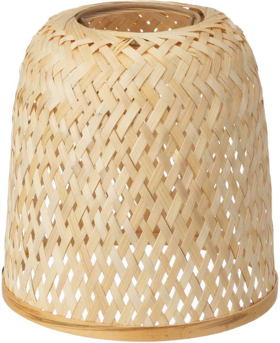 BOHO Bamboe Lampenkap 18cm - Handgeweven Natuurlijk Design