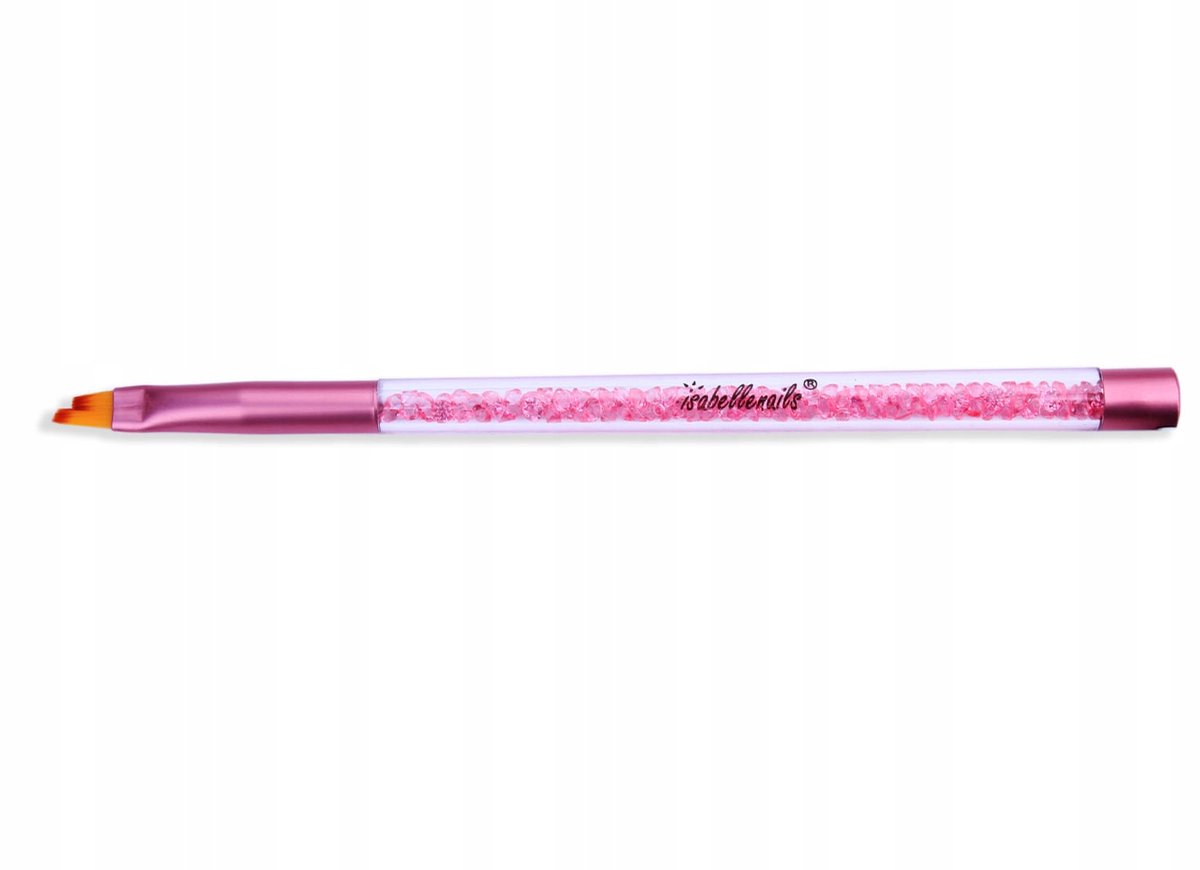 Penseel voor Nail Art en Ombre Manicure - Synthetisch, Roze Handvat