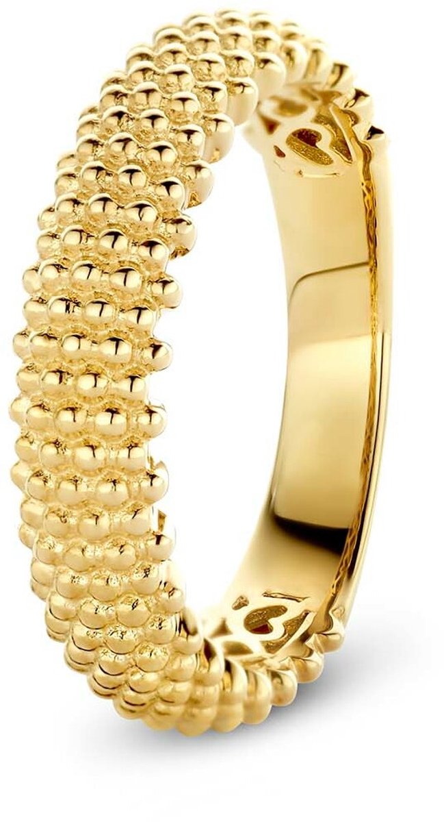 Glow 214.122652 Dames Ring - Minimalistische ring - Sieraad - Goud - Goudkleurig - 925 Zilver - 5 mm breed