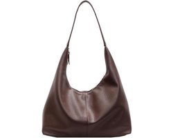 longziming -Stijlvolle Dames Hobo Tas, Zacht Leer, Vintage Schoudertas, Grote Slouchy Tote Bag voor Vrouwen, Elegante Handtas voor Elke Gelegenheid