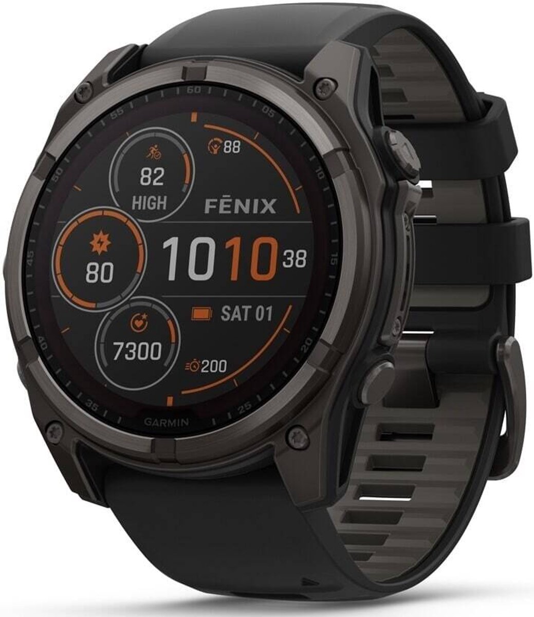Garmin 010-02907-11 Fenix 8 - 51 mm Sapphire Solar Titanium Smartwatch