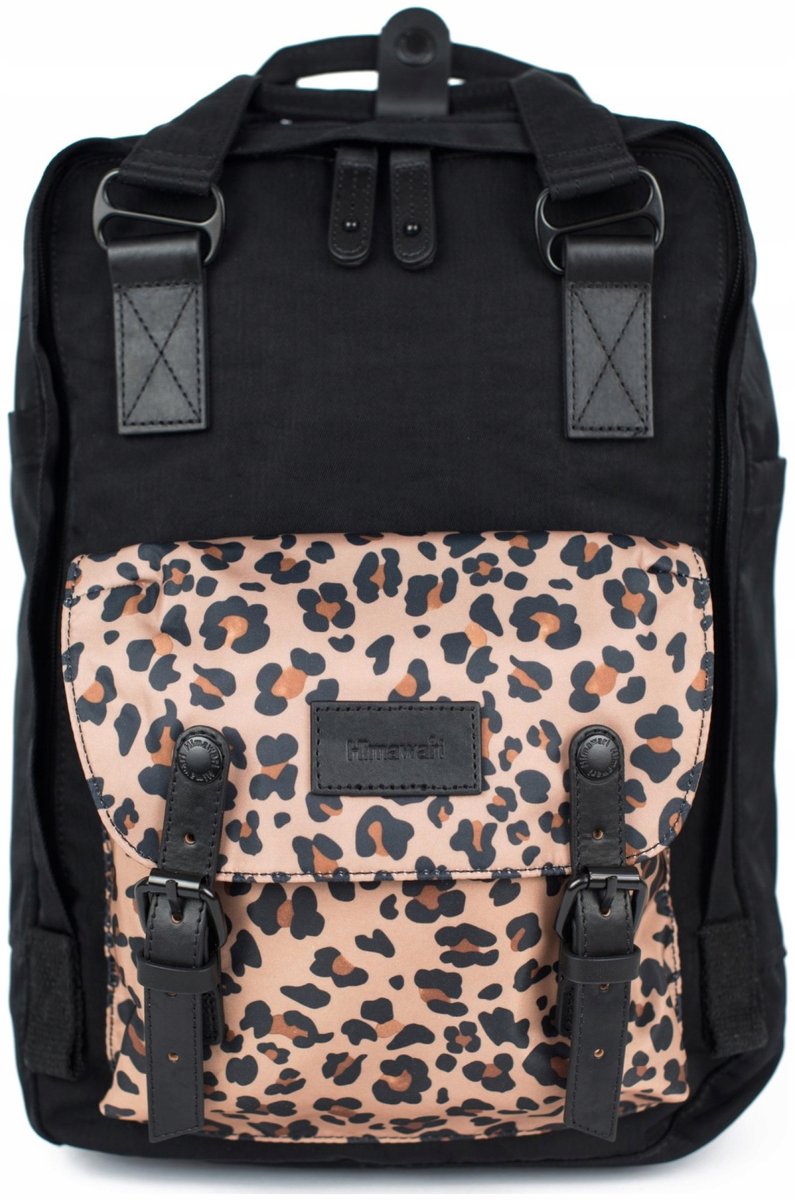 Himawari Leopard S Rugzak - Zwart | Dames | Laptop 14"