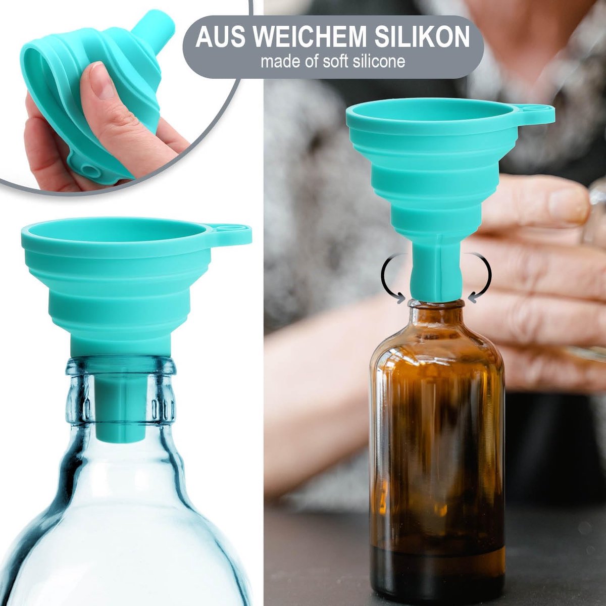 Candala 12x kruidenpotjes met accessoires - glazen kruidencontrole ml,