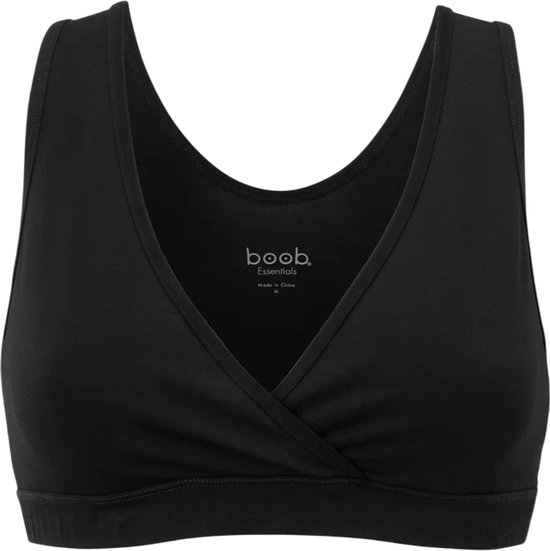 Boob Design - Essential Zwangerschaps - Voedingsbeha - Biologisch Katoen - Zwart - Maat M