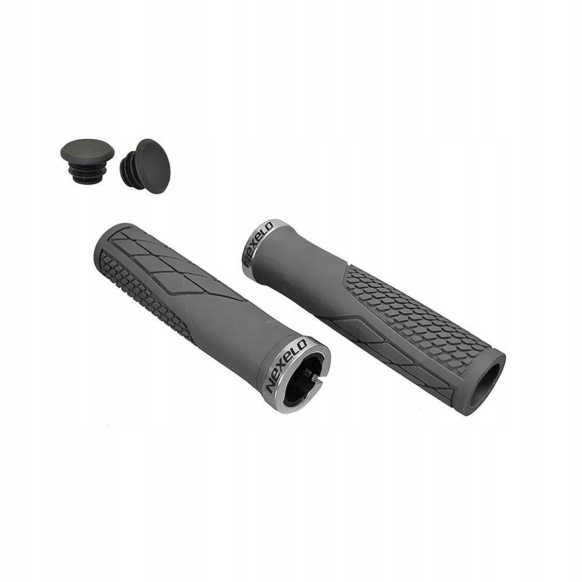 Nexelo Stuurgrepen 132mm met Aluminium Klem - Grijs