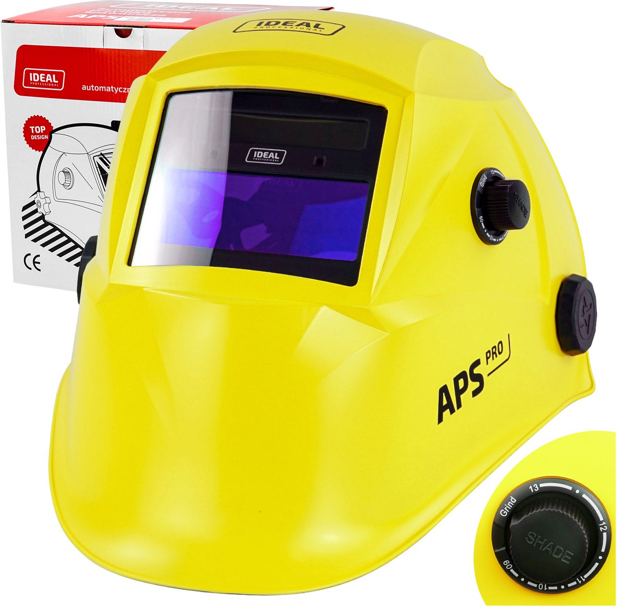 Merkloos Automatische lashelm met True Color, DIN 4/9-13, voor MIG/TIG/MMA