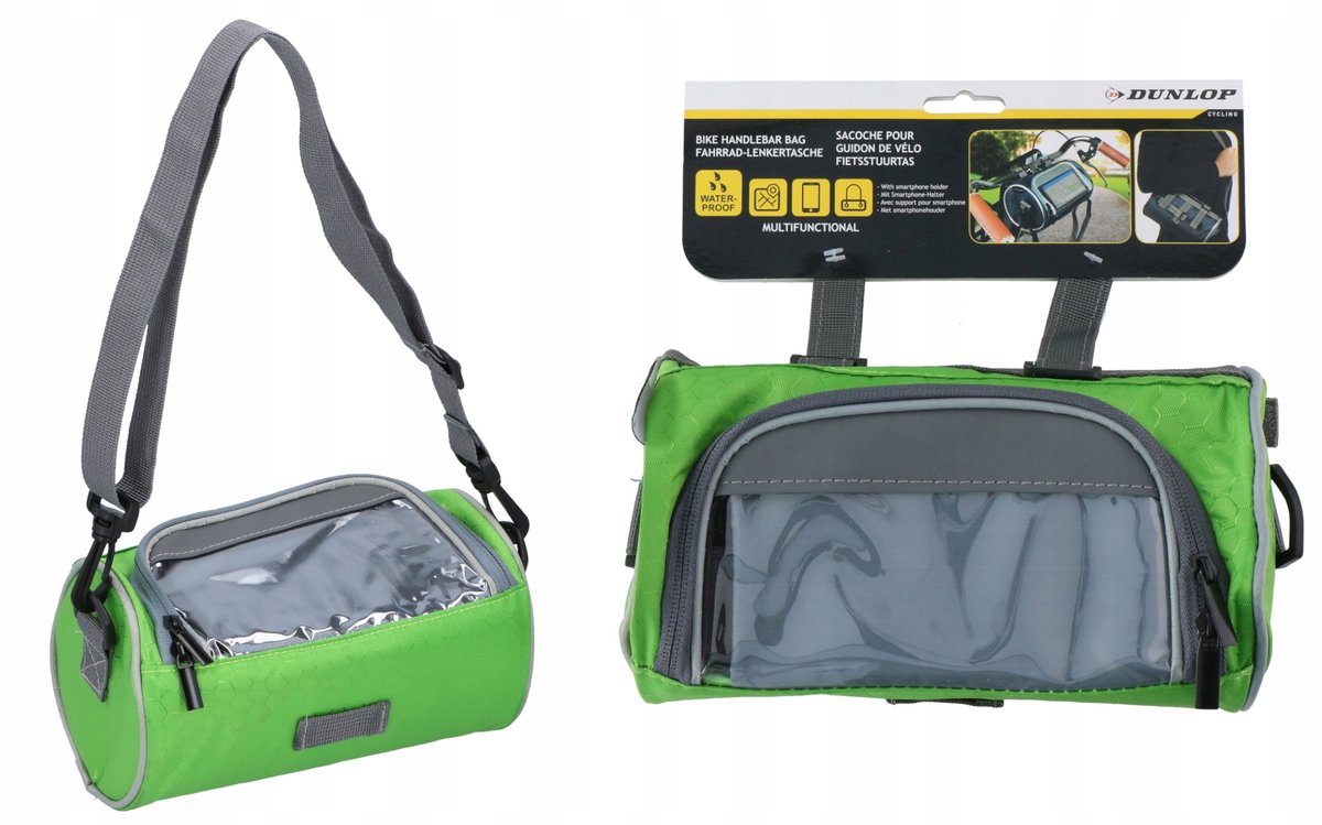 Dunlop Fietsstuurtas Waterdicht met Telefoonvak - 1,2L