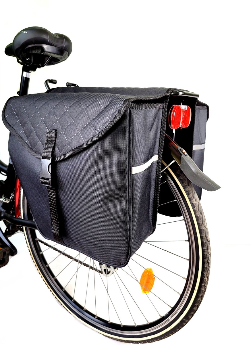 Waterdichte Fietstas Bagagedrager 25L met Reflectoren