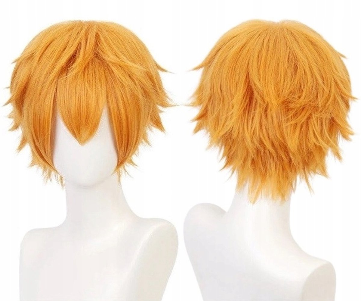 Naruto Uzumaki Pruik - Oranje Blond Cosplay Anime voor Volwassenen