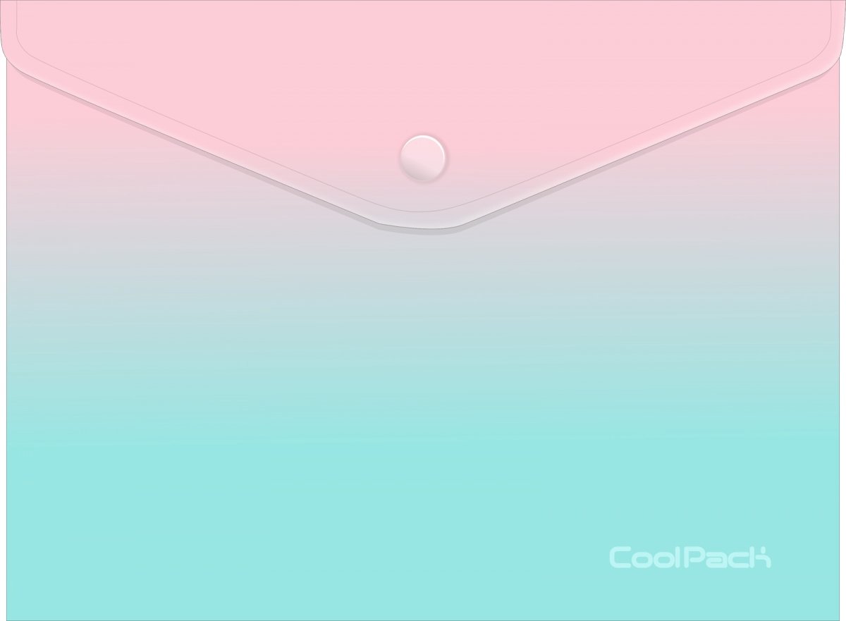 CoolPack A4 documentmap met drukknoop, Aardbei ombre