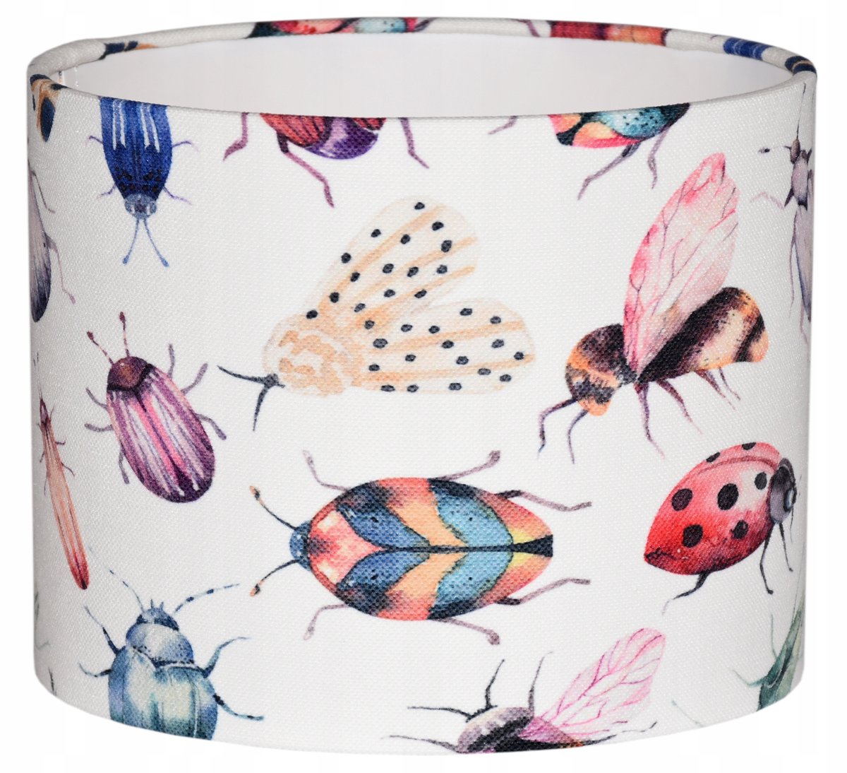 Kinderlampvoet Cilinder 20/15 E27 Insecten Wit