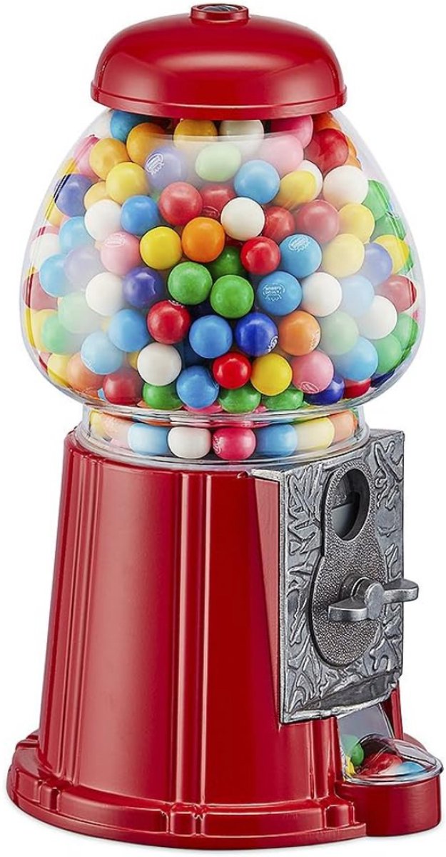 VIN® Kauwgomballen Automaat - Snoepmachine - Vendingmachine – Gumball Machine – Snoepautomaat - Candy Grabber – Kauwgomautomaat – Snoepdispenser – Rood – Retro – Aluminium - Circa. 23 Cm