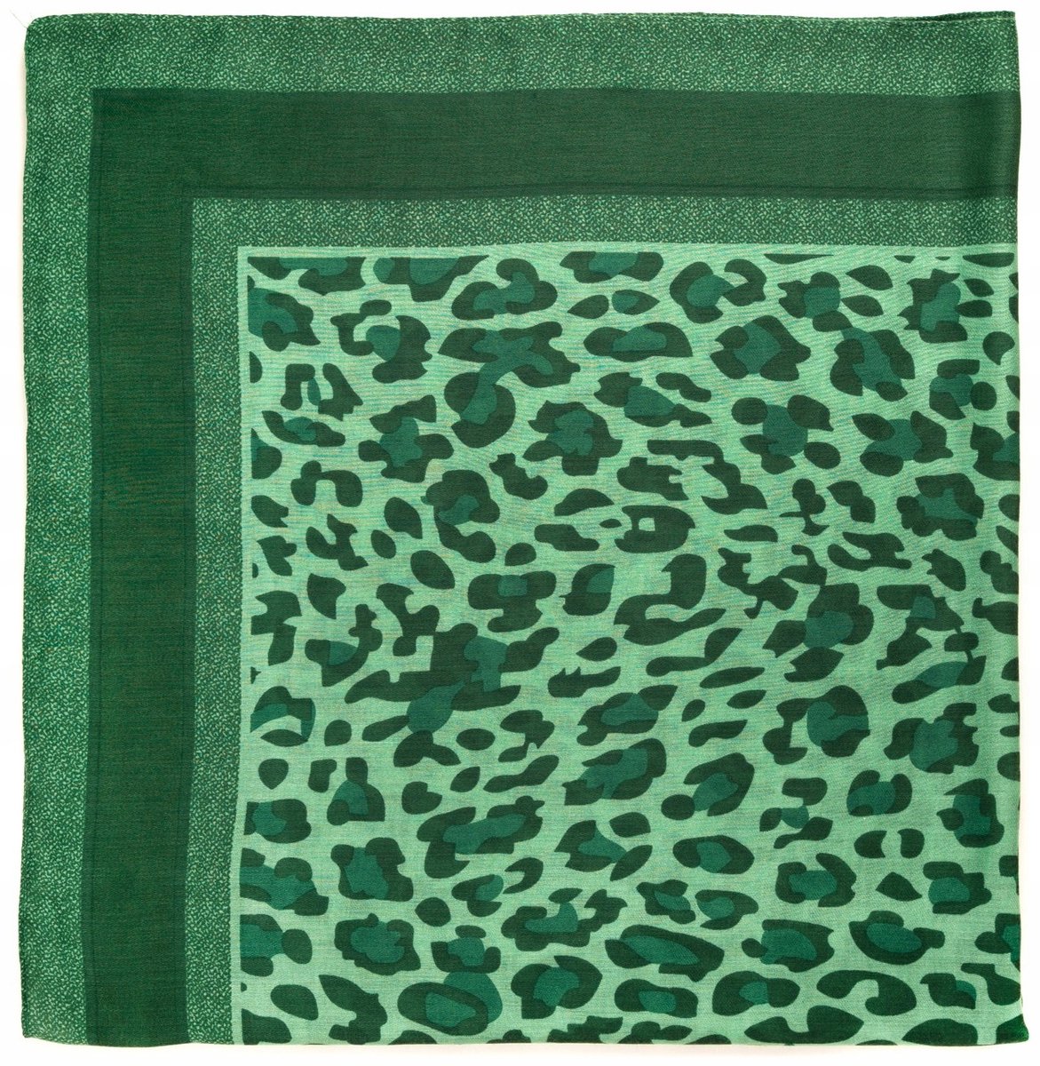 Zomerse Dames Sjaal met Luipaardprint - Groen