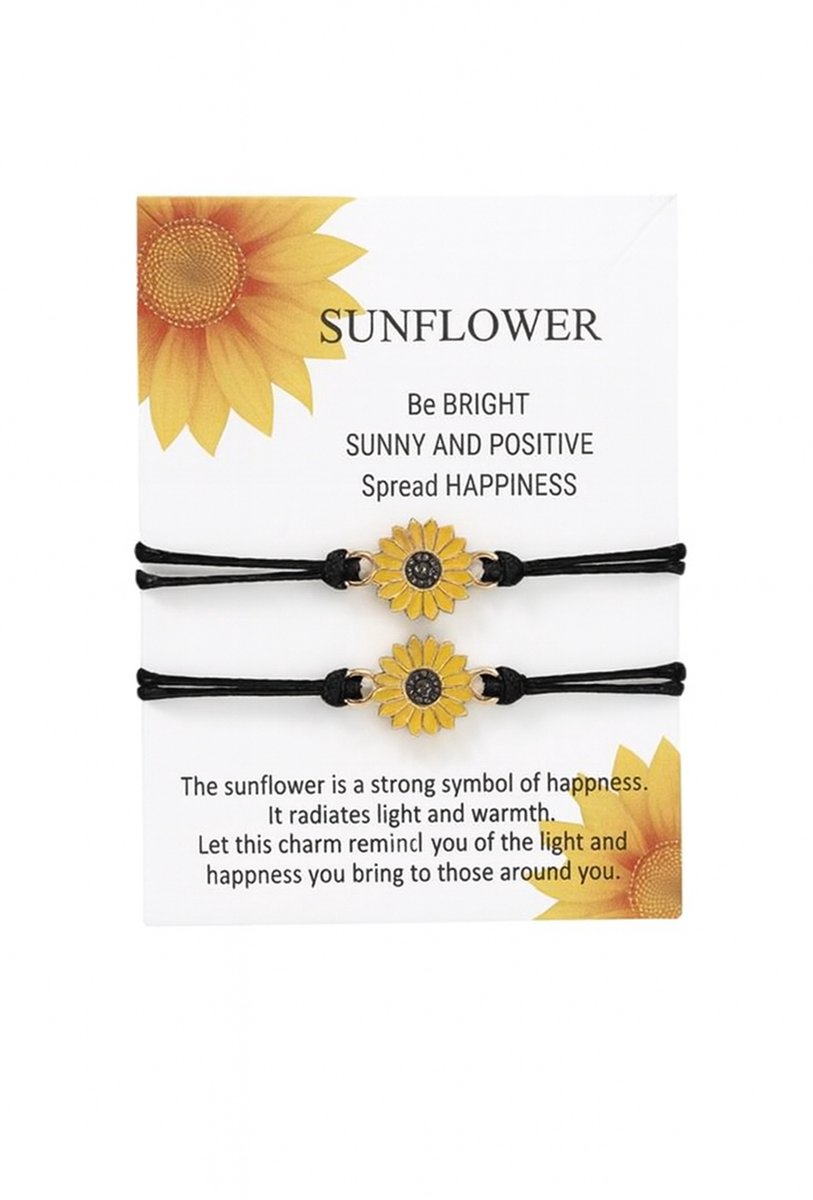 Zonnebloem Vriendschapsarmbandjes - sieraden - armband- EmmyRovi
