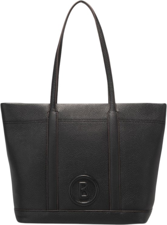 Bogner Cuir Sac à épaule Sac shopper Bozen Zeta Shopper Black Noir